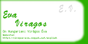 eva viragos business card